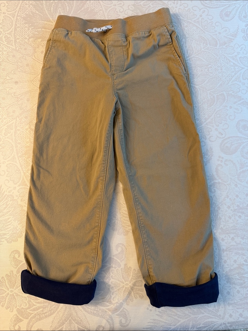 Kids “Iron Knee” Flannel Lined Khaki Pull-On Chinos
